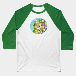 Peeking Fox Baseball T-Shirt